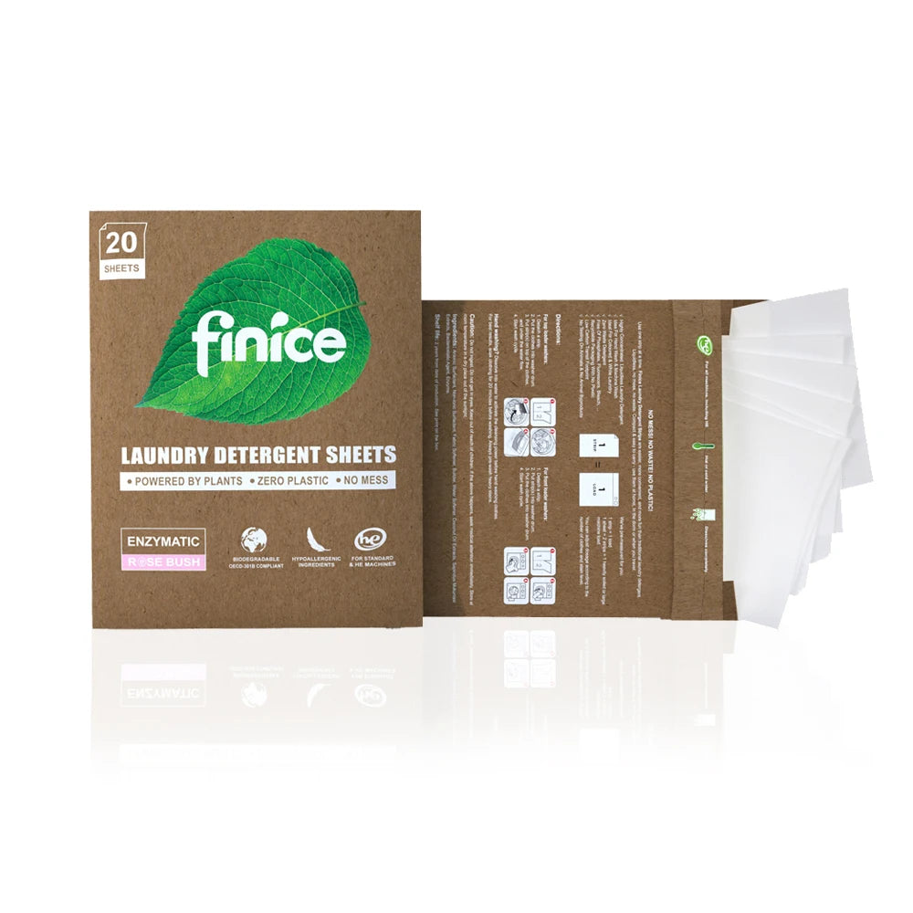 Finice Laundry Power Detergent Sheets Cleaning Laundry Tablets Laundry Detergent Sheets With Enzyme
