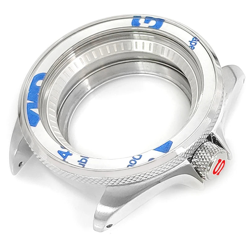 Stainless Steel Watch Case with 3 Crown Position Bezel Insert SKX007 Fit NH35 36 Movement Back Cover Sapphire Glass Parts