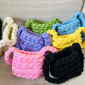 2022 New Design Woven Shoulder Wool Bag Soft Girl Handbag Candy Color Women Hand Bags