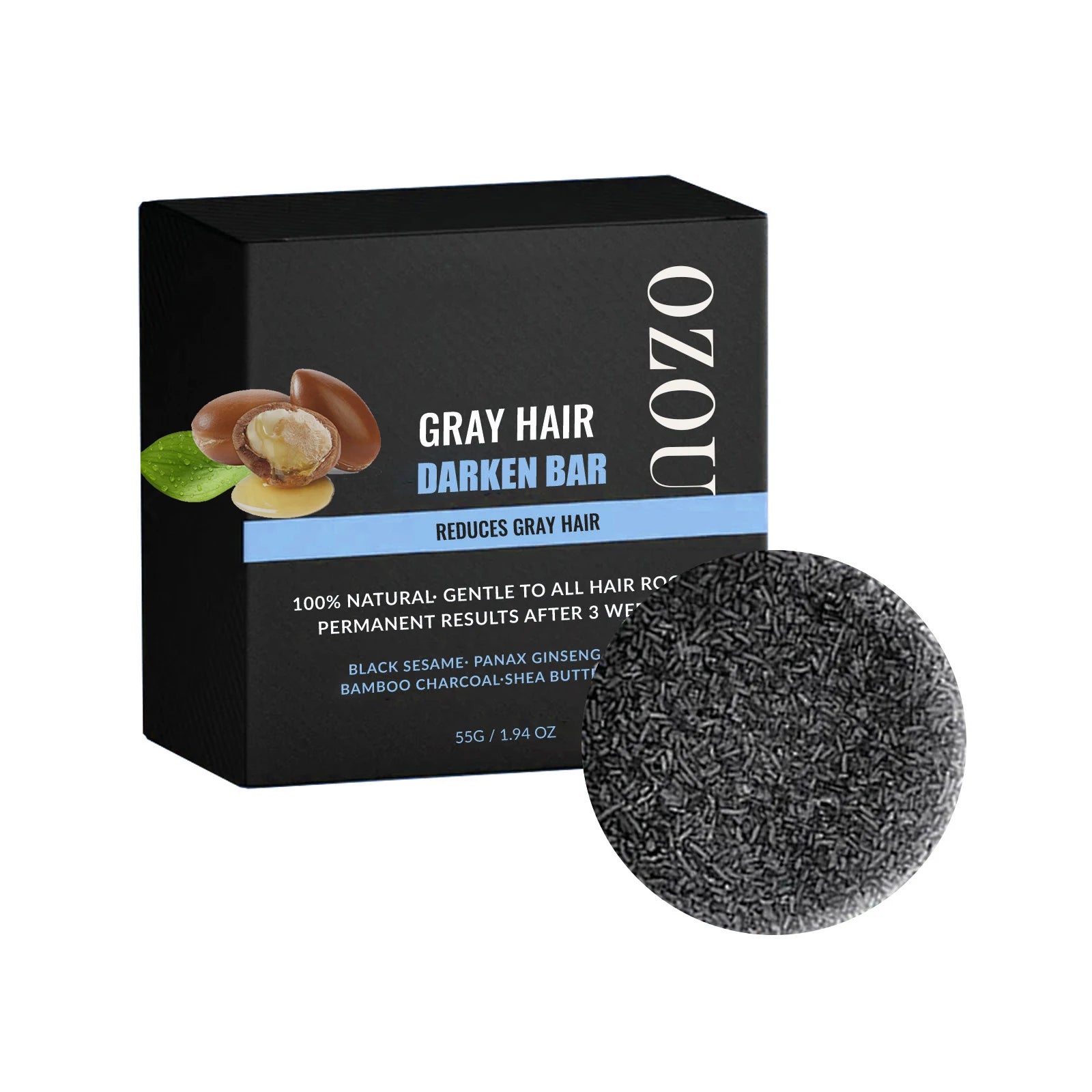 18 Years Experience Private Label Own logo Shea Butter Dark Black Hair Soap with Box Hair Darkening Soap for Men Hair