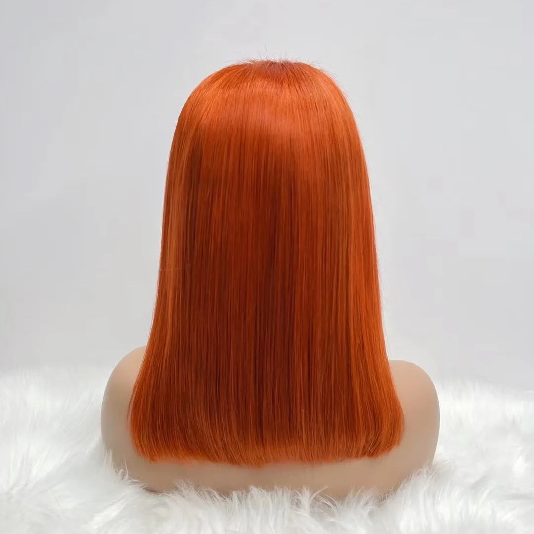 Direct Supplier of 100% Human Hair Bob Wig Raw Brazilian 13*4 Lace Front Wig with Transparent Lace Straight Style 1 Piece MOQ