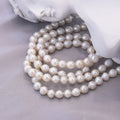 AAAAA Grade 9-10mm Freshwater White Loose Pearls Natural with Perfect Drilled Hole for Jewelry Making