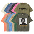 Custom Mens Acid Wash T Shirt 100% Cotton Oversized Plus Size Graphic t Shirts Print Logo Vintage T Shirt for Men