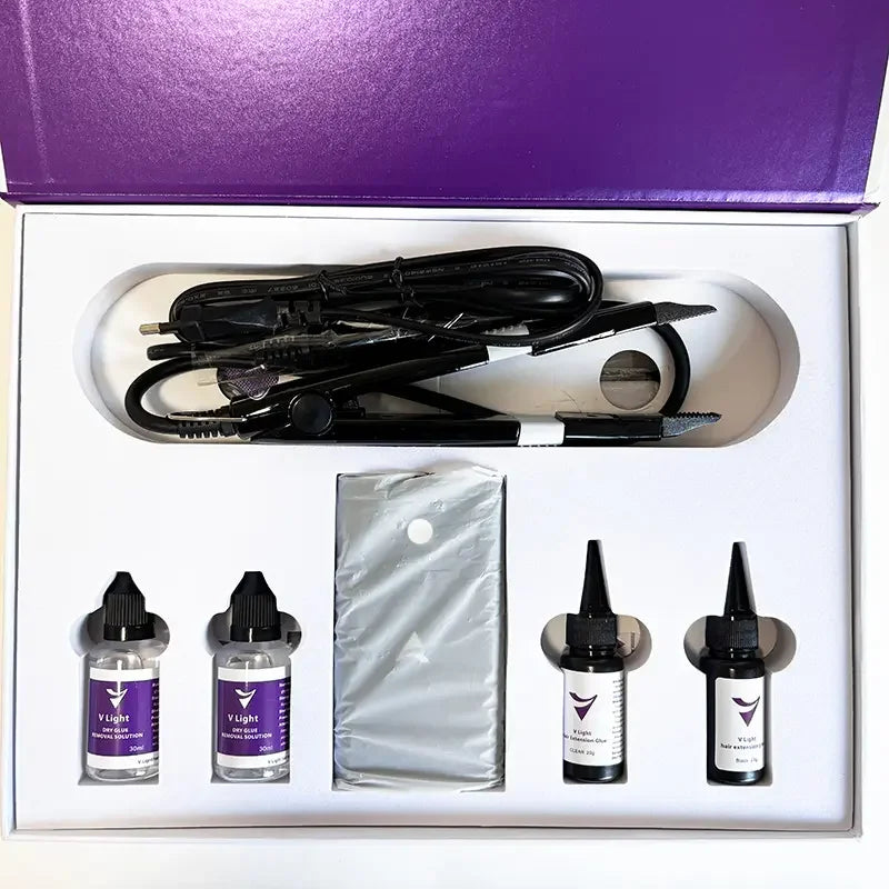 T V-Light Hair Extension Machine Kit v Light Glue Connector Iron for Hair Extension Tools
