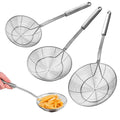 Spider Strainer Colander Drainer Stainless Steel Food Strainer Frying Spoon Pasta Strainer with Long Handle