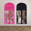 Wholesale Custom Printed Bags Professional Wig Storage Bag Transparent Wig Bags Hair Packaging
