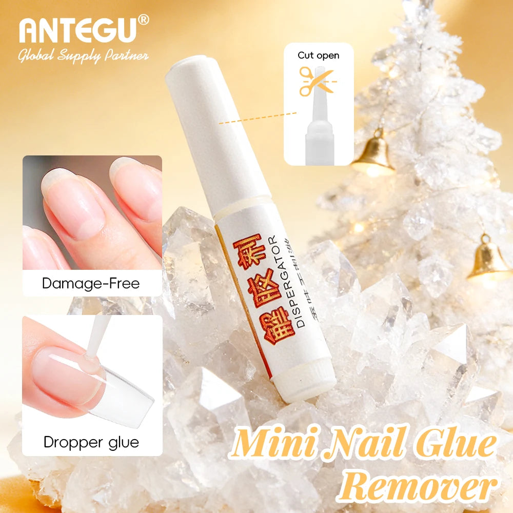 Press on Nail Glue Remover Gentle No Damage Formula for Acrylic Nails Removal & DIY Nail Art Salon Quality Safe Fast Soak Off