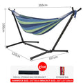 Get-Fit Parachute Fabric Hammock Double Swing 2 Person Lightweight Travel Picnic Indoor/Outdoor Sports Camping Household