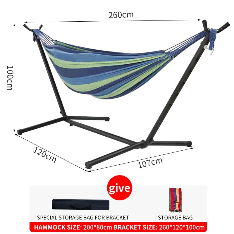 Get-Fit Parachute Fabric Hammock Double Swing 2 Person Lightweight Travel Picnic Indoor/Outdoor Sports Camping Household