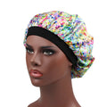 Wholesale  Fashion Printed Hair African  Custom Logo Designer Bonnets Sleeping Cap Women Satin
