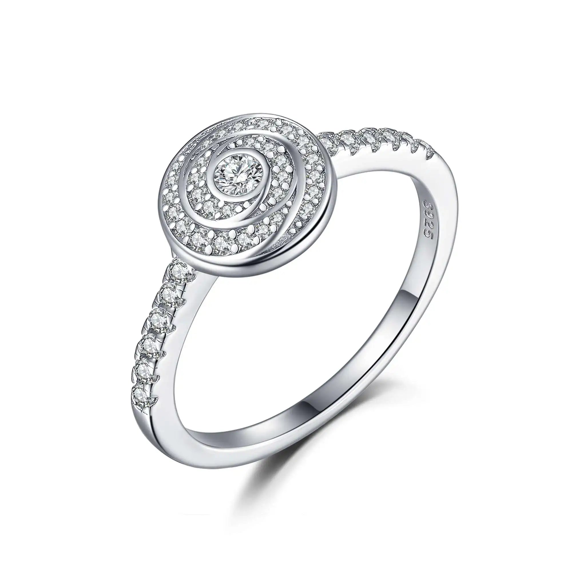Fashion Jewelry Zircon Wedding Engagement Cubic Zirconia 925 Sterling Silver Rings
