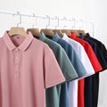 Wholesale Custom Logo Printed Pattern 100% Mercerized Cotton Golf Shirt with Short Sleeve Multi-Color Solid Design Gold Line