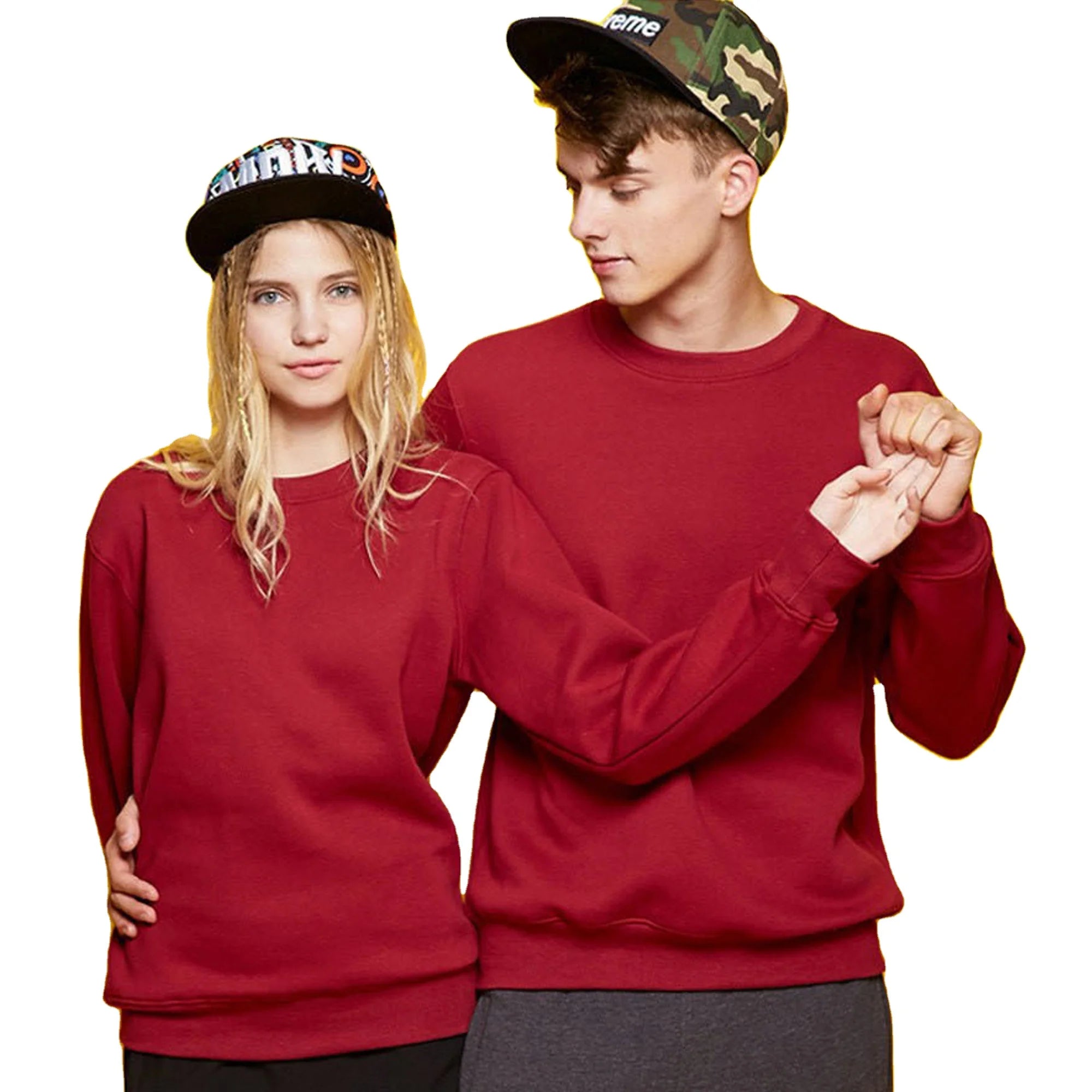 ODM Custom Logo Printing Advertising Corporate Work Wear Uniform Promotional Gift Items Crewneck Uniform Sweatshirts and Jumpers