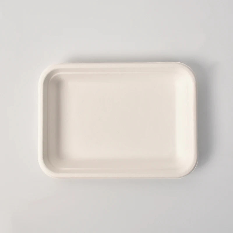 Factory Price Luxury Eco-Friendly Disposable Bagasse Pulp Customizable Takeaway Food Container Compostable Drink Carrier Tray