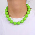 Wholesale Cross-border Simple Couple Necklace Acrylic Beaded Necklace Versatile Fashion Jewelry Necklace Colorful for Women