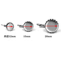 Silver Adjustable Fit Cabochons Blank Bezel Trays DIY Jewelry Making Findings Adjustable Ring Settings Blank Base