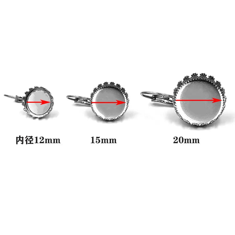 Silver Adjustable Fit Cabochons Blank Bezel Trays DIY Jewelry Making Findings Adjustable Ring Settings Blank Base