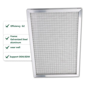 Wholesale Customized Size OEM HVAC Aluminum Alloy Reusable Pleated Air Filter for New Metal Mesh Wavy Media Filter