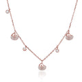 POLIVA Wholesale Rose Gold Plated 925 Sterling Silver Necklace Chain Shell Charms Bohemia Bohemia Crystal Bowl