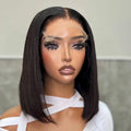 12a Grade Super Double Drawn Lace Closure Vietnamese Raw Human Hair Bone Straight Short Bob Wig Cheap Glueless Human Hair Wigs