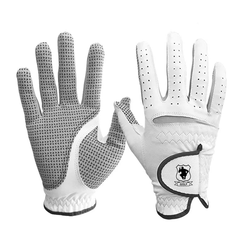 Wholesale Golf Accessories Custom logo Sheepskin Cabretta Leather Golf Gloves