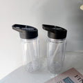 Wholesale 300ml Kids Tumbler Double Wall Clear Plastic Jars Lid SnowGlobe Drink Cups Water Bottles Transparent Glass Type 10oz