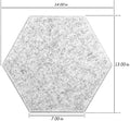 White Hexagon Polyester Acoustic Panels Beveled Edge 6 Pack Wall Tiles Soundproof Art Decor for Hotels & Schools