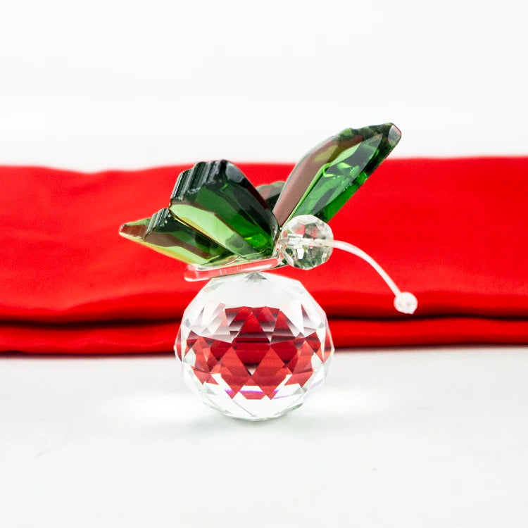 Pujiang Wholesale Colorful Crystal Ornament Butterfly for Crystal Wedding Souvenir Gifts