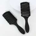 Nylon Boar Bristles Vent Massage Square Paddle Detangle Hair Extensions Brush for Wet and Dry Custom Logo Hairbrush