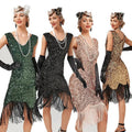 New Arrivals Women's 1920s 30S Sequin Fringed Beaded Flapper Gatsby Cocktail Dress Wedding Formal Party Dresses