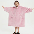 China Factory Oversized Winter Kids Wearable Hoodie Blanket Winter Custom Sherpa Hooded Blanket Kids Wearable Christmas Blanket