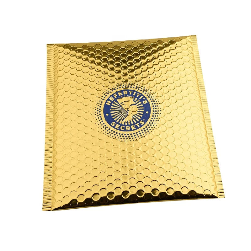 260*310+40mm in Stock Gold Aluminized Film Bubble Bag Bubble Mailer Padded Envelope Bag Bubble Metallic Poly Mailer