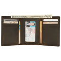 Hot Selling Vintage Rfid Blocking Crazy Horse Leather Wallet for Men Genuine Full Grain Cow Leather Trifold Wallets