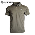 HAN WILD Men Summer T-shirt Outdoor Hiking T-shirts Quick Dry T Shirt Tactical Clothes