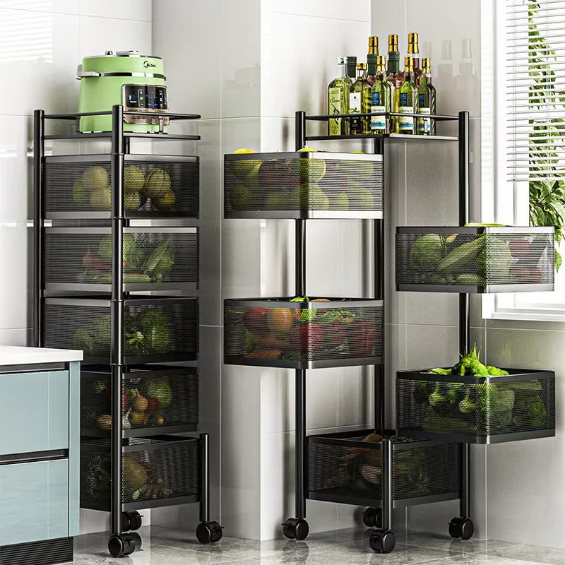 Modern Tall Thin Metal Bedside Cabinet with 4 Wooden Drawers Standing Type Floor Storage for Sundries