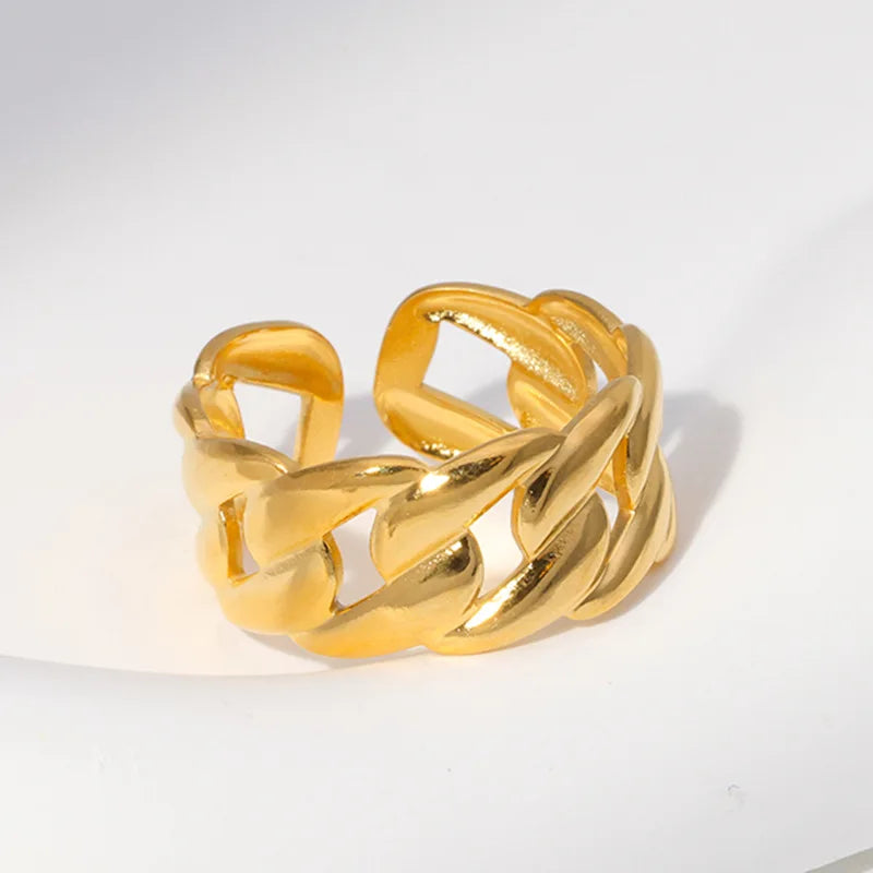 FanYue  18k Gold Plated Non Tarnish Jewelry Anti Tarnish Rings