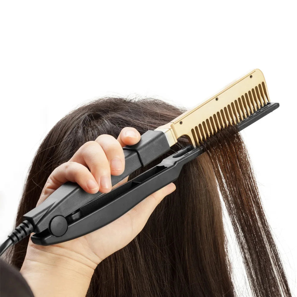 Leeons New Arrival Hair Straightener Wet and Dry Portable Household Hair Straightening Comb Electric Hair Straightener