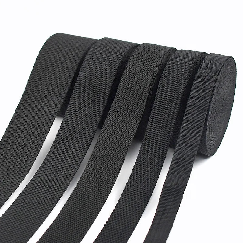 Meetee RD213 20mm DIY Black Webbing Strong Sewing Ribbon for Bags & Straps Sustainable Home Textile