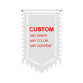 Customized Double-sided Lace Printed Advertising logo Flag with Irregular Colored Hanging Flag