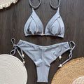 Customized Solid Color Swimsuit Triangle Bandage Beach Bikini Sexy Brazilian Swimsuit