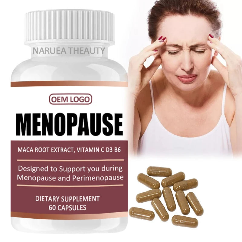 OEM Private Label Menopause Capsules for Mood Swing Hormone Balance Vitamins Menopause Supplement for Women Ashwagandha KSM-66
