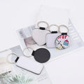 Wholesale PU Sublimation Heart Keychain Blank Custom Logo Single Side Printing Sublimation Leather Keychains