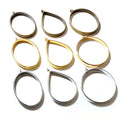 10pcs Oval/Round/Drop Border Mold Geometric Hollow Metal Frame Bezel Epoxy Resin Pendant Tray for DIY Jewelry Making Accessories