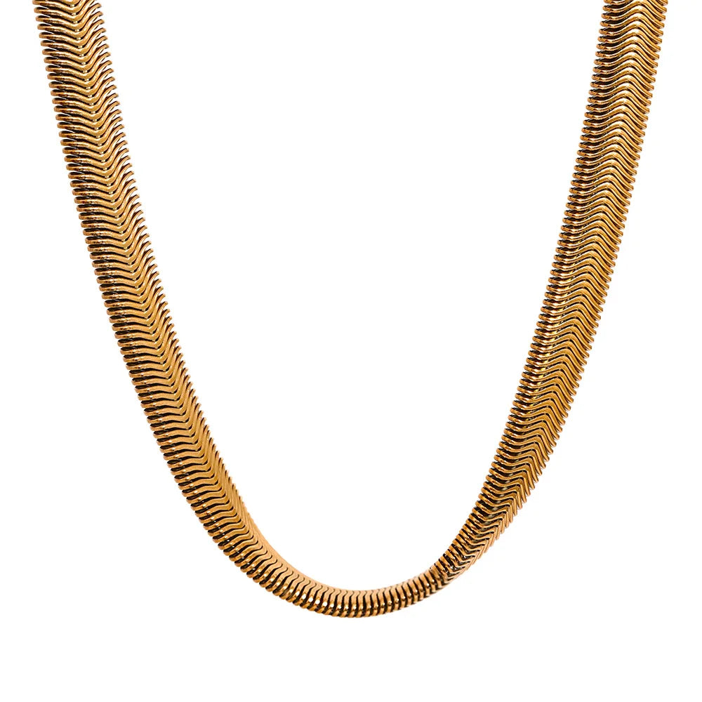 JINYOU 881 Hip Hop Metal Gold Color Geometric Punk Necklace Stainless Steel Chain Necklace for Women MegaBDM