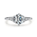 Handmade 1 Carat Moissanite Diamond Wedding Ring 925 Sterling Silver Luxury Diamond Ring for Women