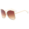 New Arrival Fashion Oversized Metal UV400 Protection Sunglasses Anti UV Eye Protection Pink Customizable Logo Unisex