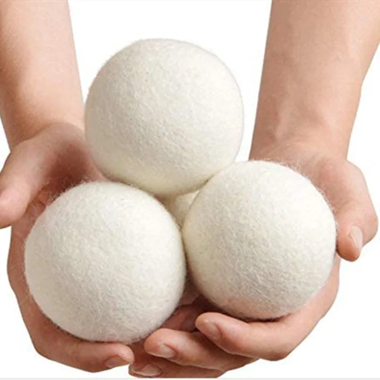 Natural Reusable Sheep Fabric Softener Balls Handmade Organic New Zealand Wool Drying Balls Laundry Wool Dryer Balls