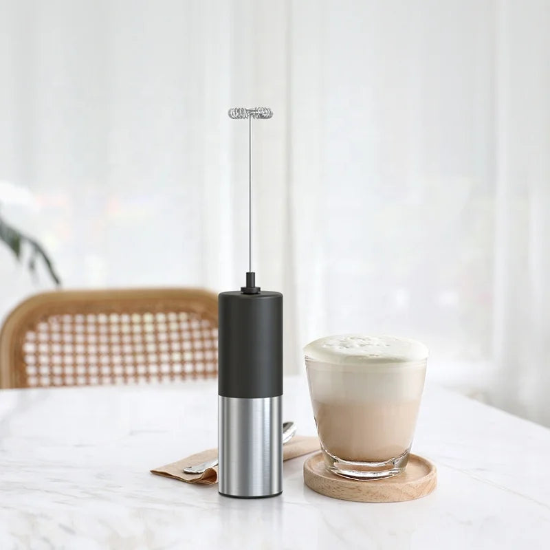 Manual Coffee Milk Foamer Stainless Steel Electric Milk Frother