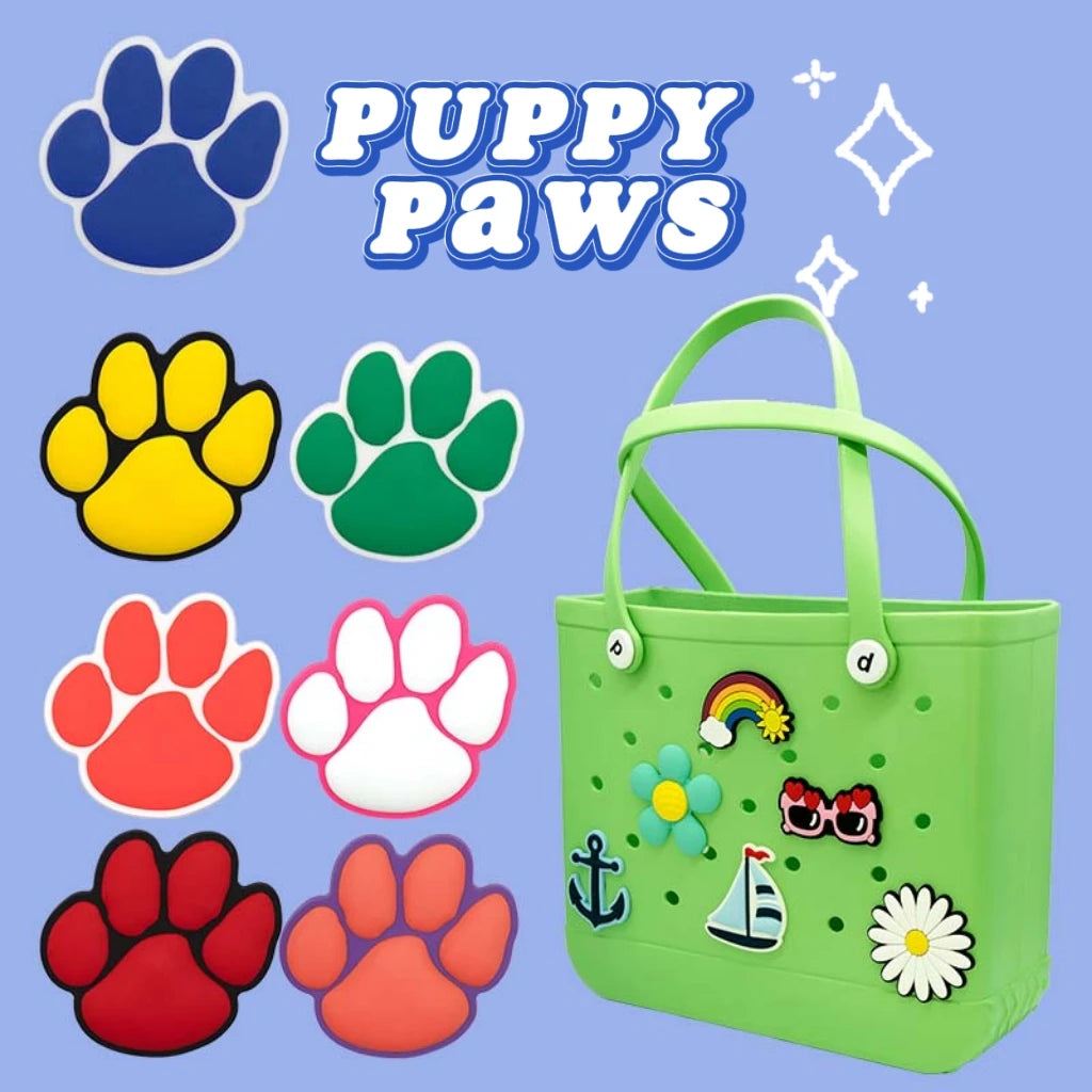 Tote Beach Letters Numbers Charms Pvc Large Big Size Lips Pet Puppy Paws Kawaii Rubber Charms for Bags with Holes
