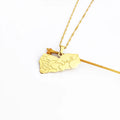 Yemen Country Map Necklace Bisuteria Acero Inoxidable Collares De Acero Inoxidable Por Mayor Waterproof Necklace Non Tarnish